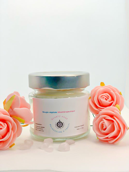 Bougie Relaxation à Tahiti – Quartz rose